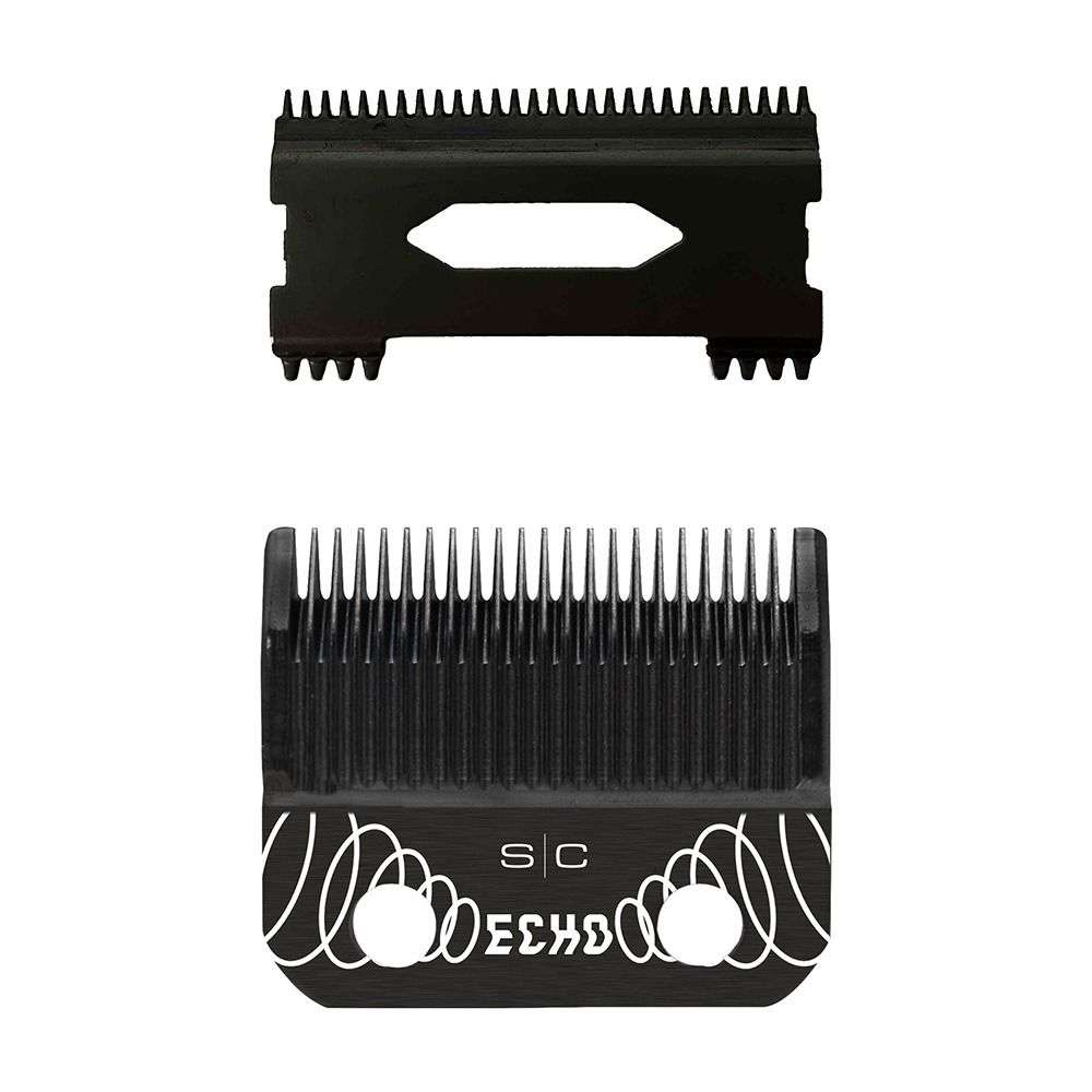 Stylecraft ECHO Faper Fixed Black Diamond Carbon DLC Hair Clipper Blade with Shallow Tooth 2.0 Cutter Set - Image 4